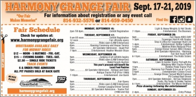 Harmony Grange Fair - Clearfield County